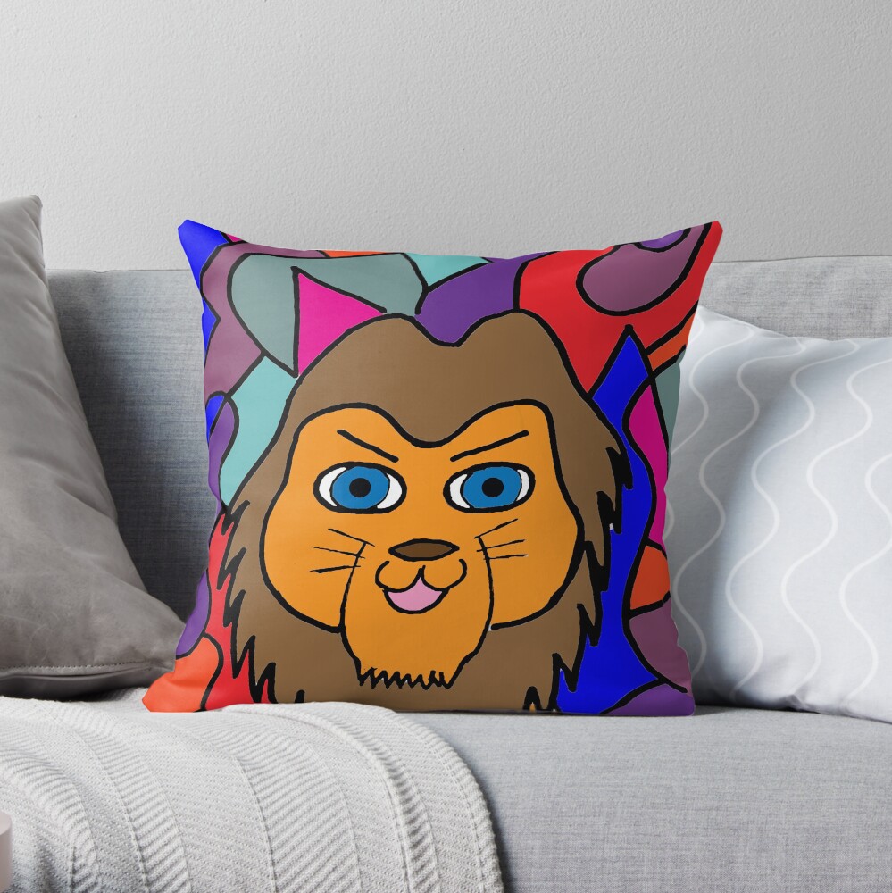 lion dance throw pillow