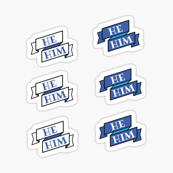 Vista previa del artículo con la obra «¡El / él pronombre Pack! Edición Royal Blue», diseñado y vendido por zellerpress.