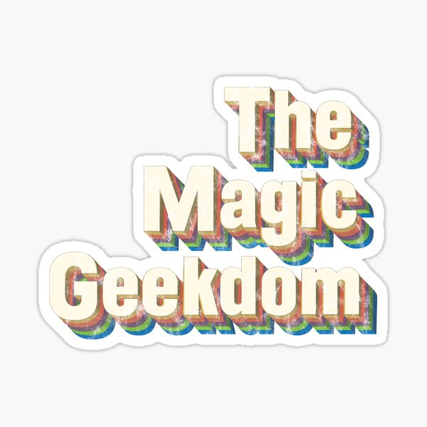 Magic Geekdom Retro Logo Sticker