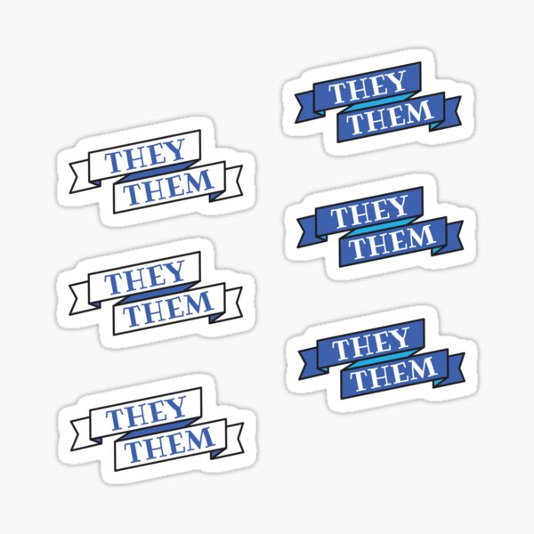 Vista previa del artículo con la obra «Ellos / ellos pronombre Pack! Edición Royal Blue», diseñado y vendido por zellerpress.