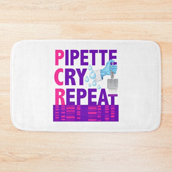 Item preview, PCR Pipette Cry Repeat Funny Design for DNA Biotechnology Lab Scientists designed and sold by Zit-Zat-Zot.