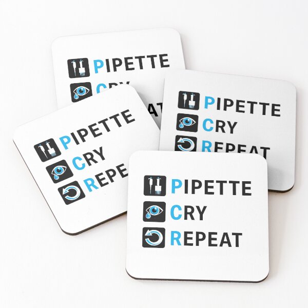 Item preview, PCR Pipette Cry Repeat Funny Design for DNA Biotechnology Lab Scientists designed and sold by Zit-Zat-Zot.