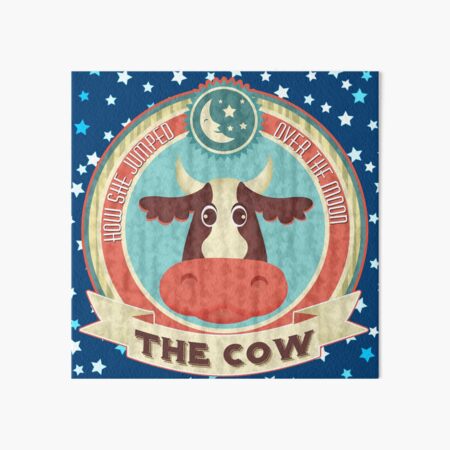 cow to the moon Art Board Print
