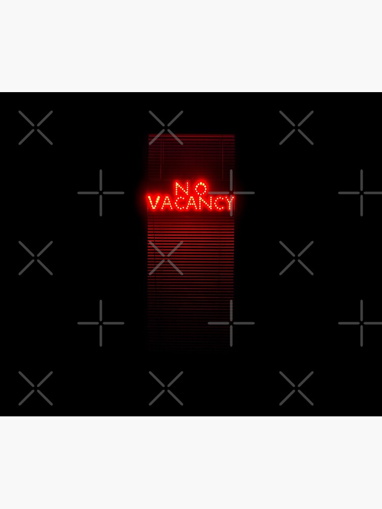 No Vacancy sign in red Tapestry