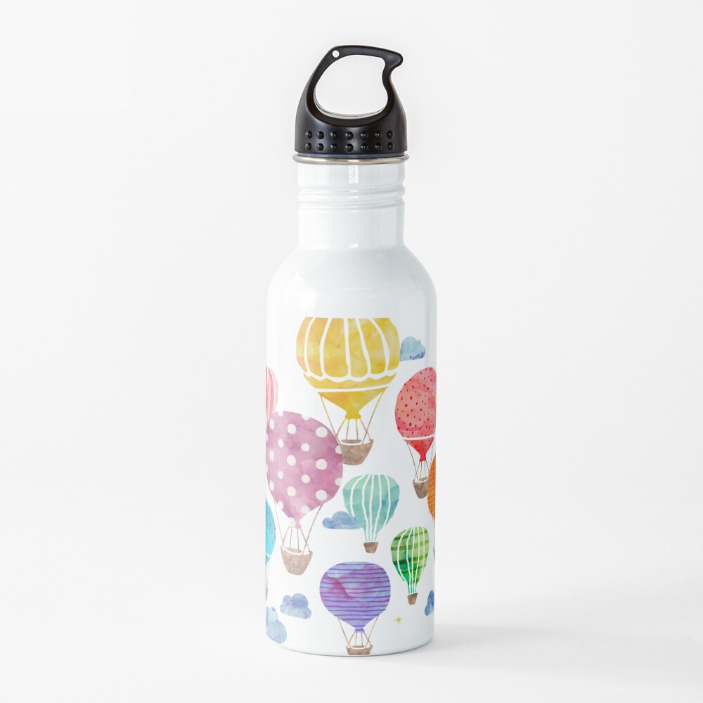 Hot Air Balloon Night Water Bottle