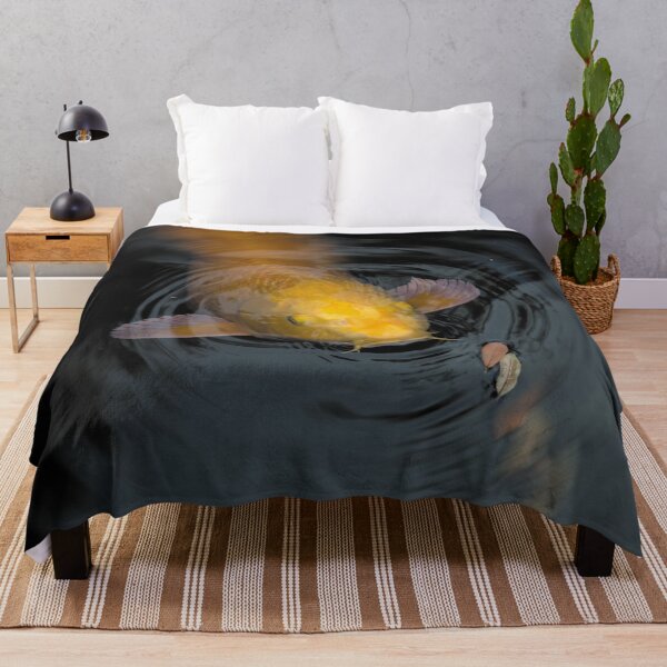 Item preview, Close Up of Single Large Yellow Koi Fish with Whiskers designed and sold by KbytesOfJax Outdoor and Nature.