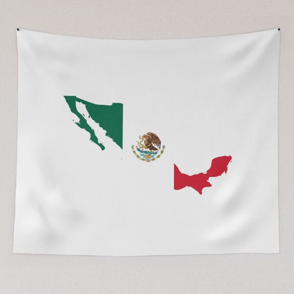Item preview, Mexico map with flag colors designed and sold by Angelica Herrera.