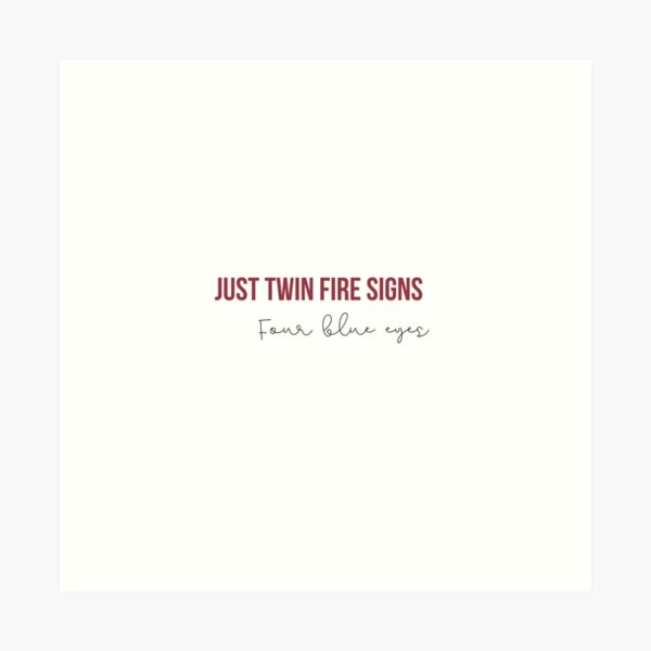 Aperçu de l'œuvre Paroles de l'album Just Twin Fire Signs, Four Blue Eyes - Taylor Swift RED créée et vendue par bombalurina.