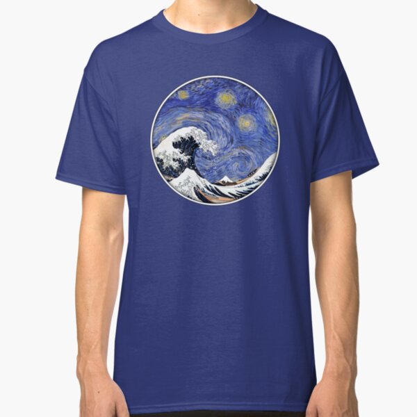 The Great Wave on a Starry Night Classic T-Shirt