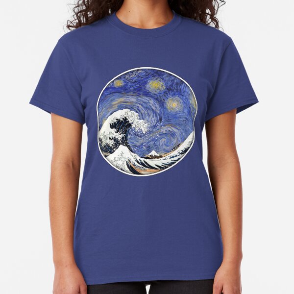 The Great Wave on a Starry Night Classic T-Shirt