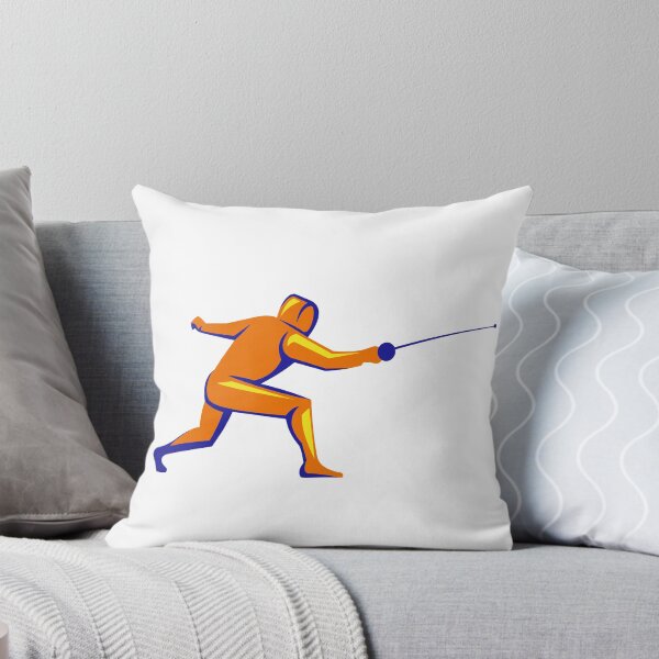 Item preview, Fencing Thrust Side View Retro designed and sold by patrimonio.