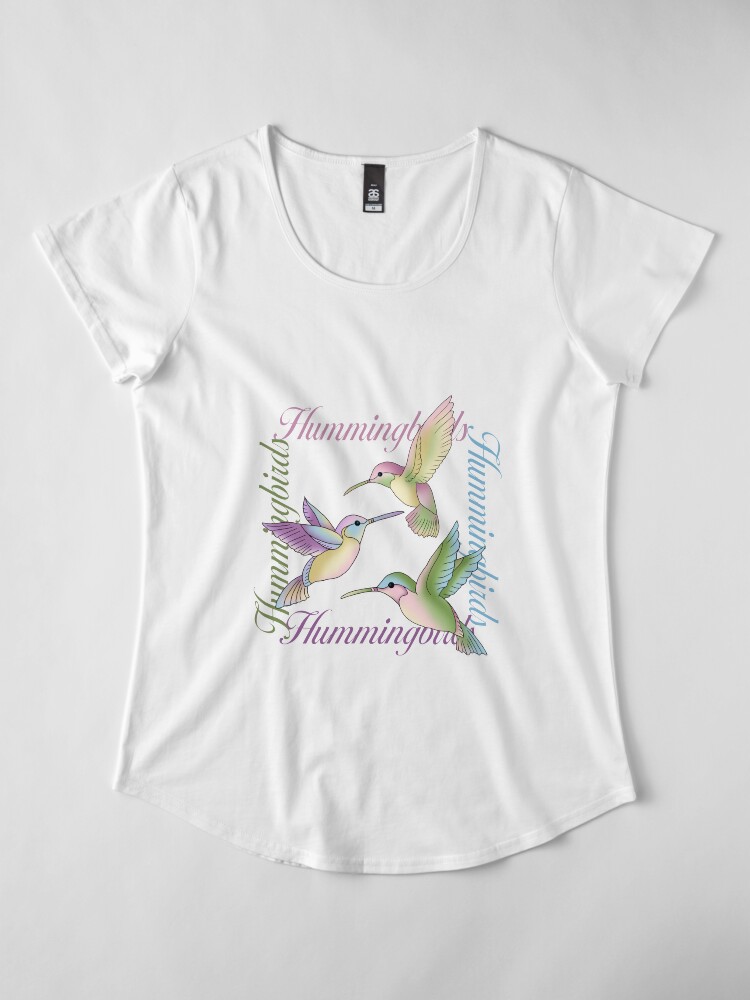 Alternate view of Hummingbird Flutterings Premium Scoop T-Shirt