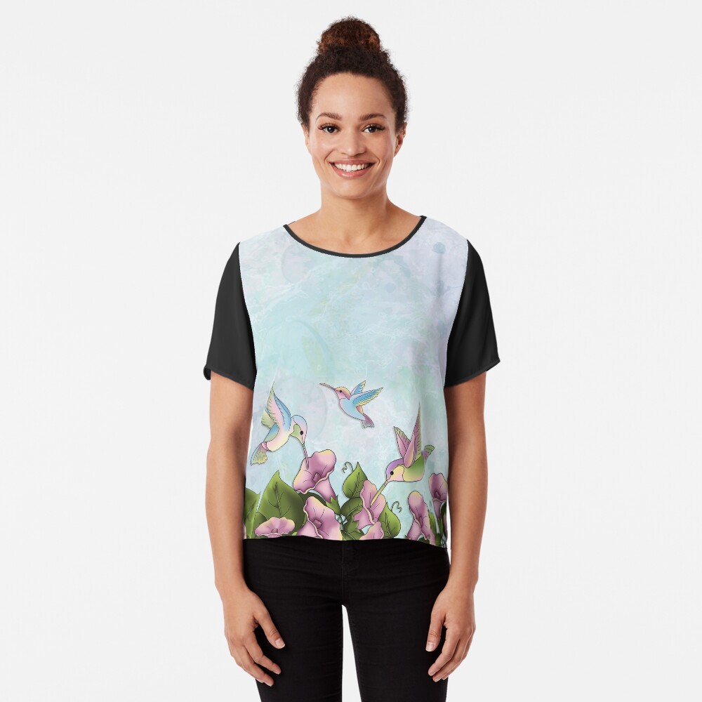 Hummingbird Flutterings Chiffon Top