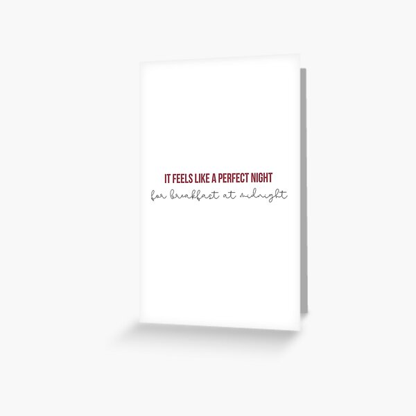 Its Miserable And Magical Oh Yeah Taylor Swift Red Album Lyrics Greeting Card By Bombalurina Redbubble