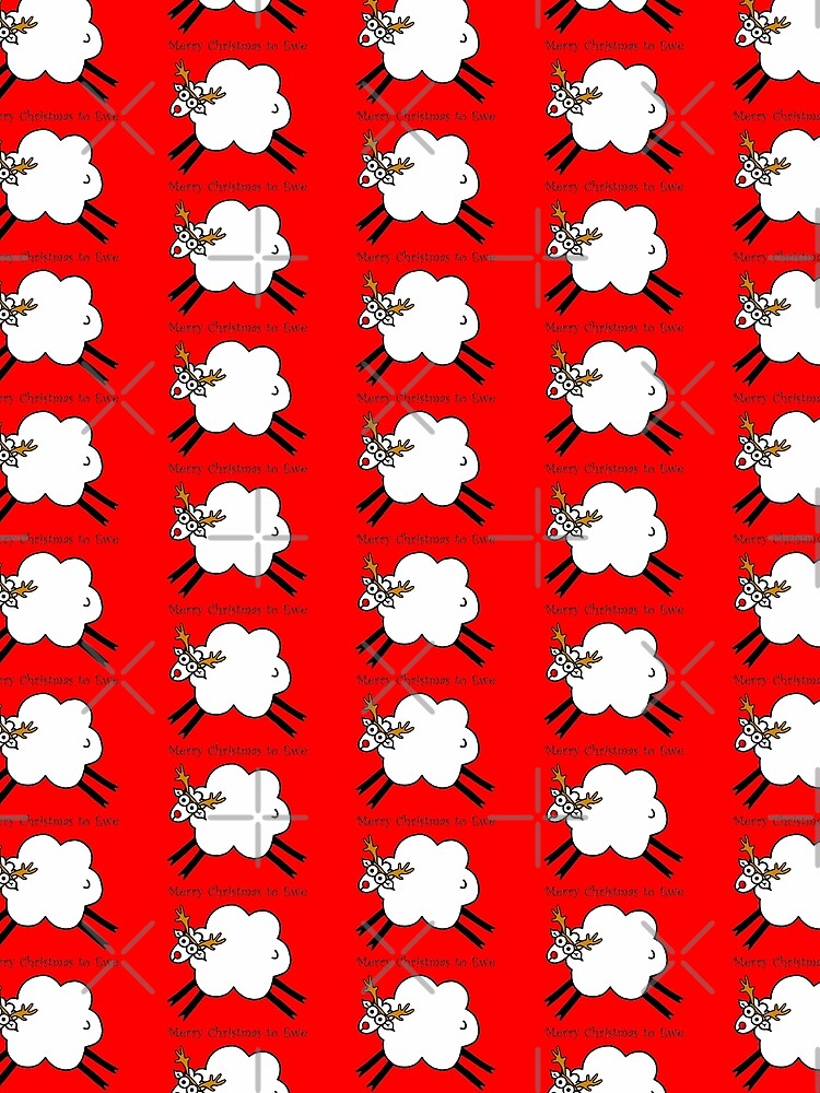 Merry Christmas to Ewe - Rudolph the Red-nosed Rein-sheep by AdrienneBody