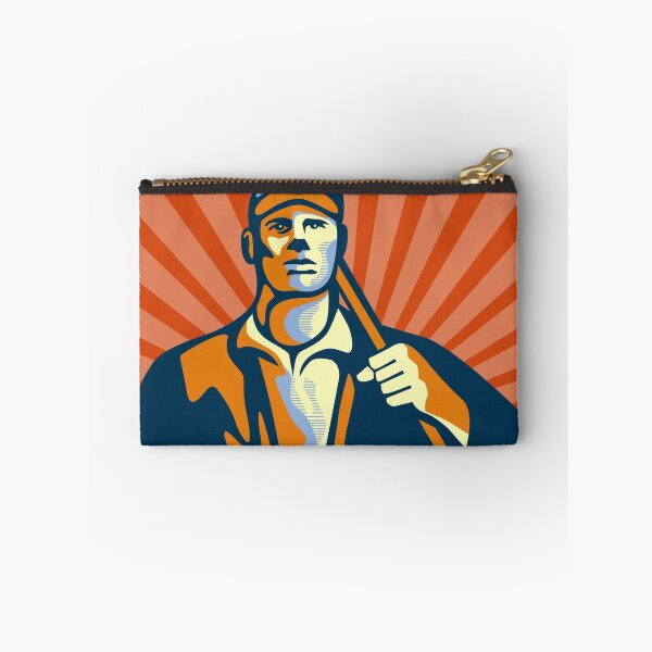 Item preview, Street Cleaner Holding Broom Front Retro designed and sold by patrimonio.