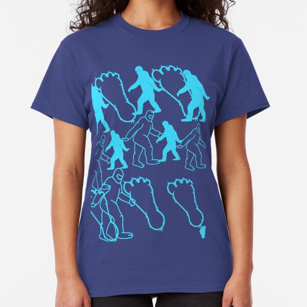 BIGFOOT APEMAN SASKATCH HAIRYMAN PATTERN BLUE Classic T-Shirt