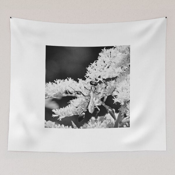 Item preview, Flying Ant on Flowers in Black and White designed and sold by Shelley Loewnau-Jones Studio.