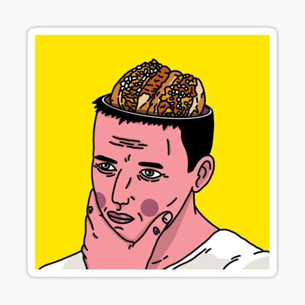 Chili Dogs on the Brain Sticker