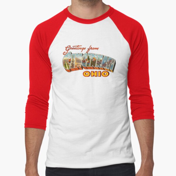 Greetings from Cincinnati, Ohio 1 Baseball ¾ Sleeve T-Shirt