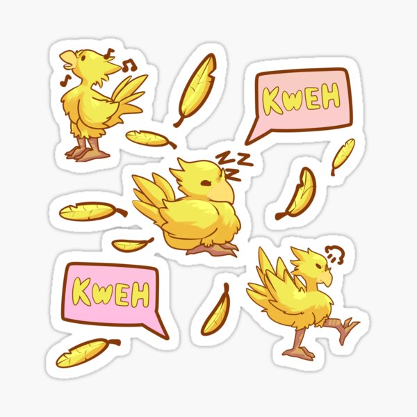 Chocobo Stickers Sticker For Sale By Akiradoodles Redbubble