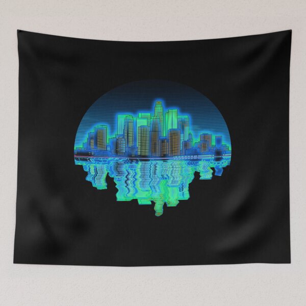 Item preview, Reflective Glowing Neon City Skyline designed and sold by EightWinds.