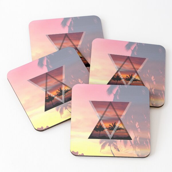 Item preview, Sunset Palm Trees Geometry designed and sold by Bluepress.
