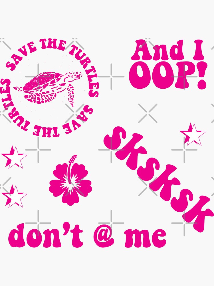 "Hot Pink VSCO girl Meme Sticker Pack" Sticker by TheGoods Redbubble