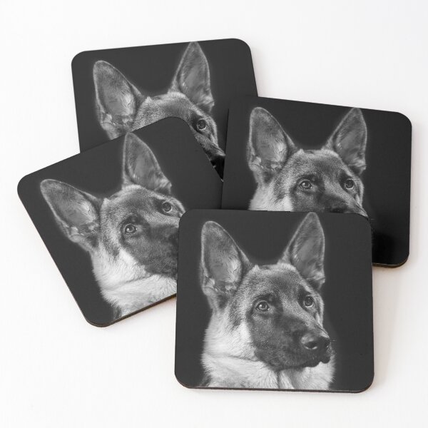 Item preview, BW Portrait of a German Shepherd designed and sold by Chris Cobern.