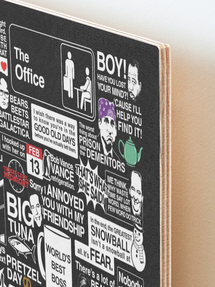 Alternate view of Wise Words From The Office - The Office Quotes Mounted Print