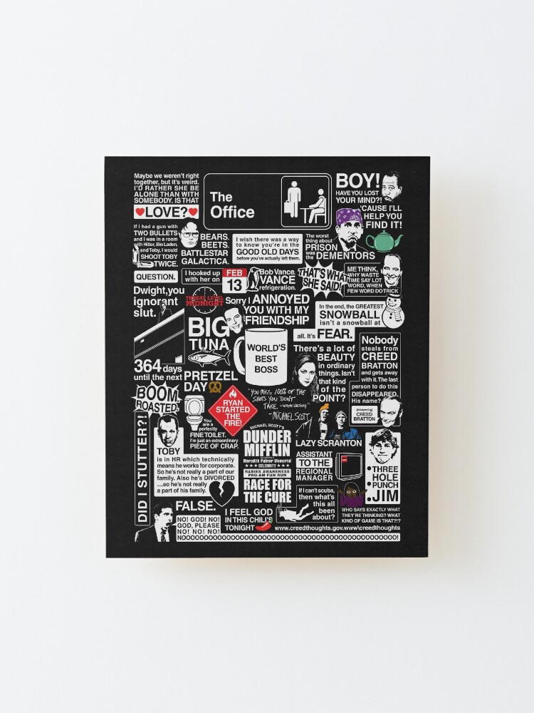 Alternate view of Wise Words From The Office - The Office Quotes Mounted Print