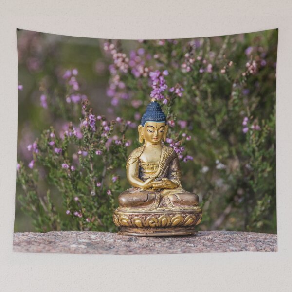 Item preview, Golden Tibetan Buddha on a Rock in a Forest designed and sold by Jon Shore.
