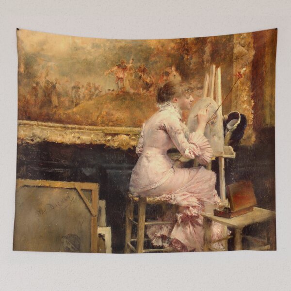 Item preview, Pascal Dagnan-Bouveret - Watercolourist in the Louvre designed and sold by ArtExpression.