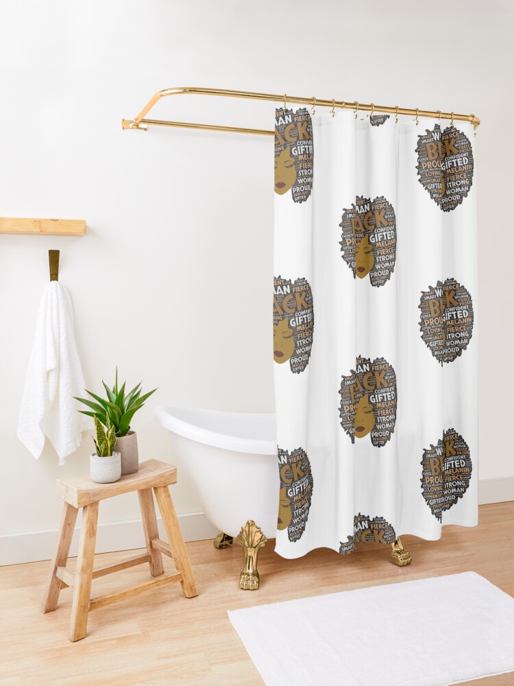 Girls popular Shower Curtain - Black Girls - Brown Women - African American - Home Decor - Melanin Power - Bathroom Curtains