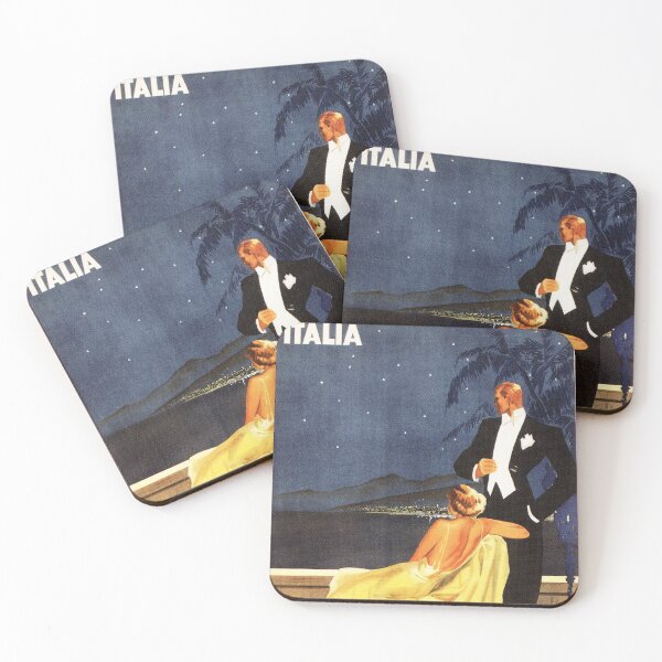 Item preview, ITALIA ABBAZIA Opatija Coastal Town Art Deco Vintage Italy Travel designed and sold by retroposters.