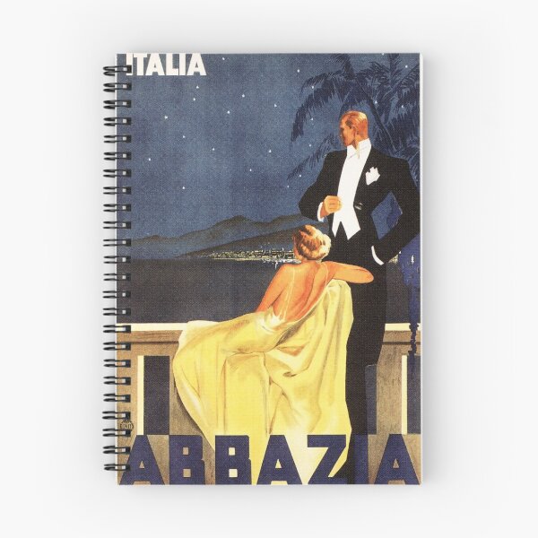 Item preview, ITALIA ABBAZIA Opatija Ciudad costera Art Deco Vintage Italia Viajes designed and sold by retroposters.