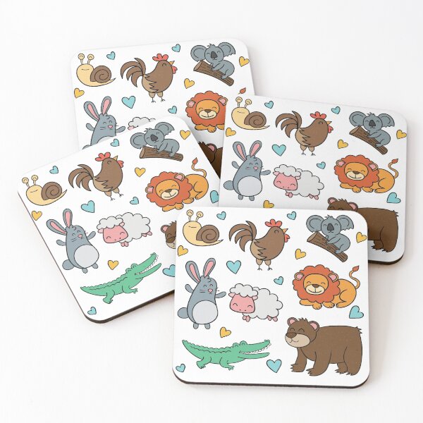 Item preview, establecer lindos animales dibujados a mano designed and sold by fariz yuhdi.