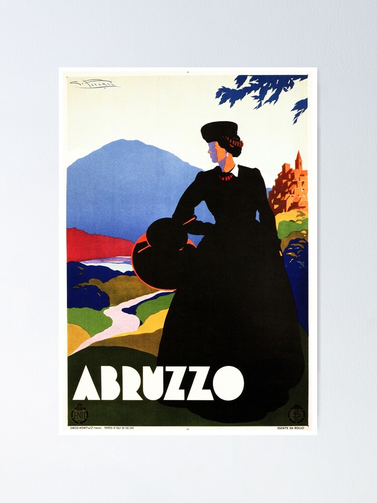 Tuscany Italy Scenic Retro Travel Wall Decor Advertisement Art Poster Print 