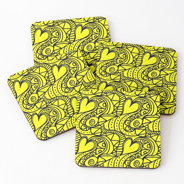 Item preview, yellow seamless heart designed and sold by atevern.