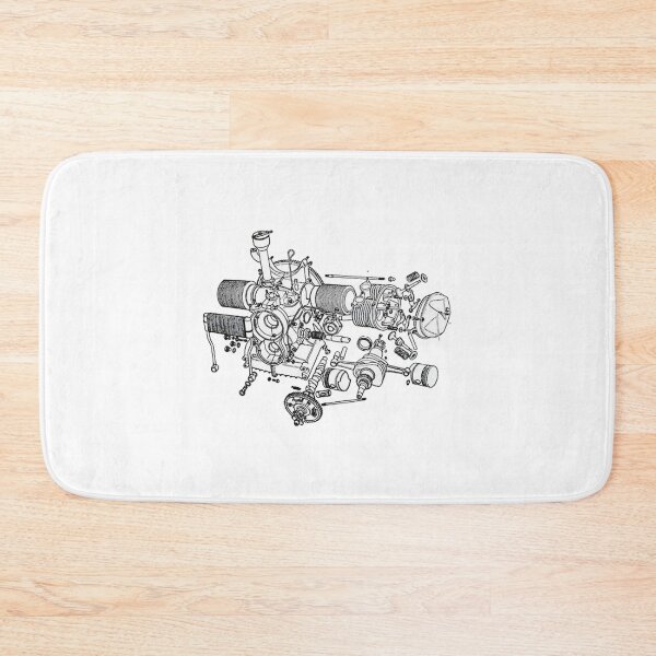 Item preview, Citroen 2CV engine exploded drawing. designed and sold by timothybeighton.