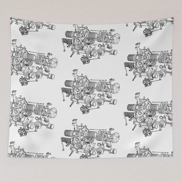 Item preview, Citroen 2CV engine exploded drawing. designed and sold by timothybeighton.