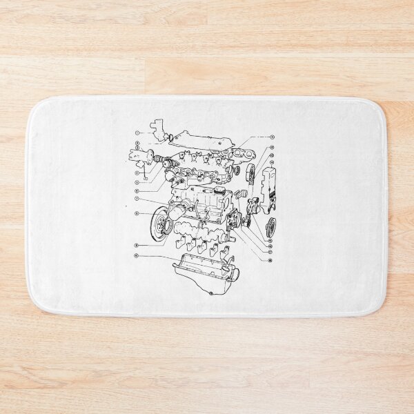 Item preview, Ford Escort Engine - Exploded drawing. designed and sold by timothybeighton.