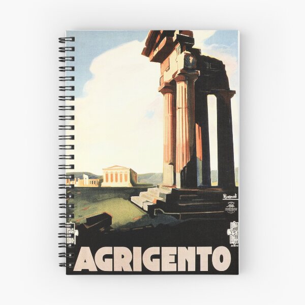 Item preview, AGRIGENTO Valley of Temples Ruins Sicily Vintage Italy Travel designed and sold by retroposters.