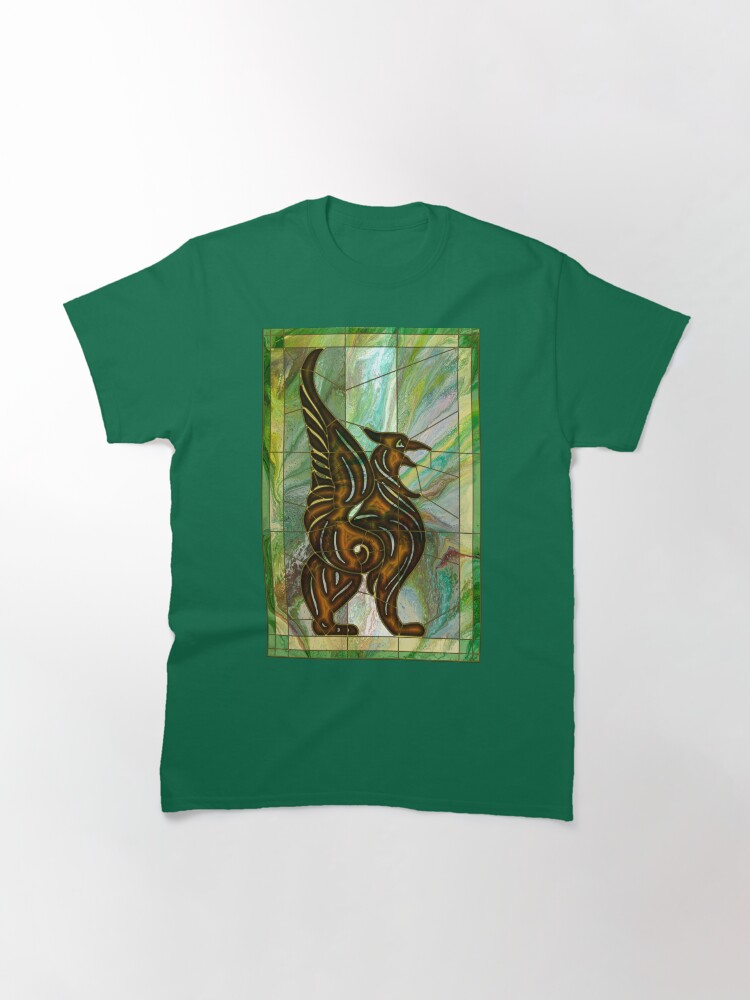 Alternate view of Gryphon: stained glass griffin Classic T-Shirt