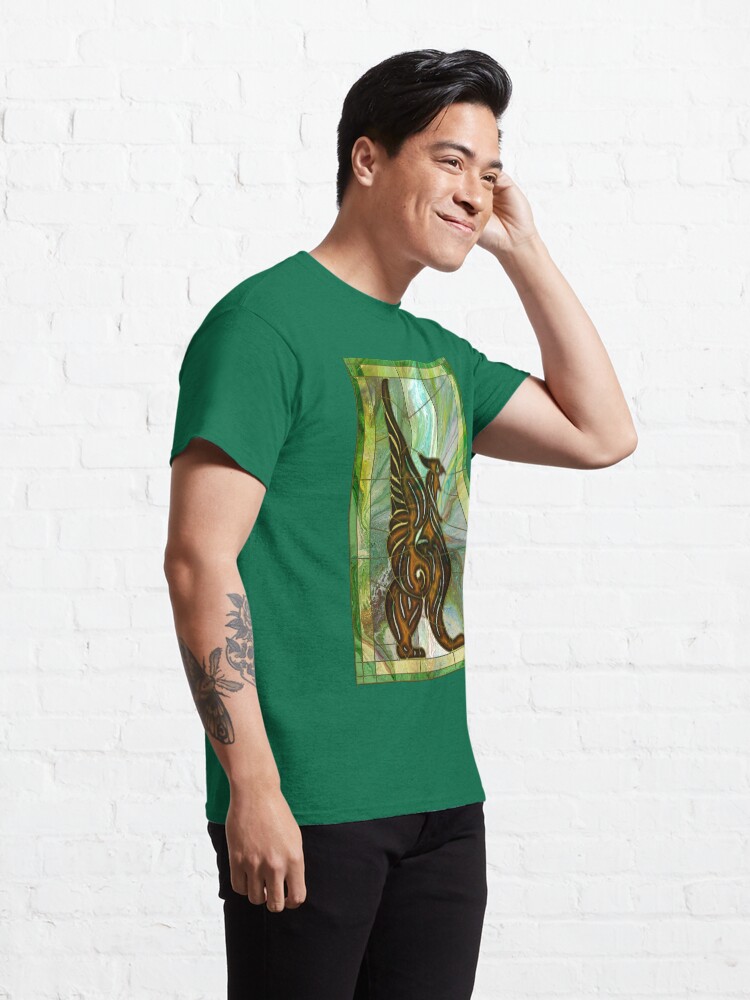 Alternate view of Gryphon: stained glass griffin Classic T-Shirt