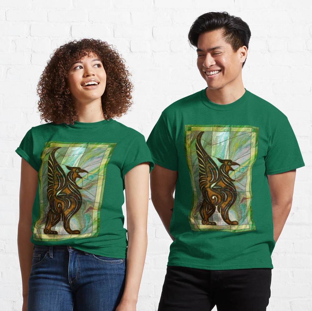Gryphon: stained glass griffin Classic T-Shirt
