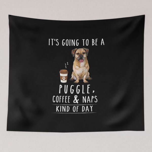 Item preview, Puggle, Coffee and Naps Funny  designed and sold by TeeDoozy.
