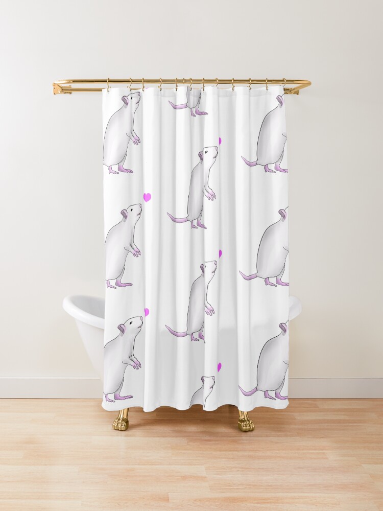 "Fancy rat love" Shower Curtain by tooterfish Redbubble