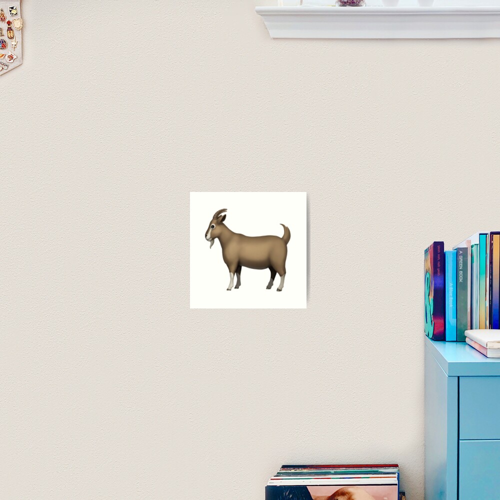 "Goat Emoji" Art Print by brujo69 Redbubble