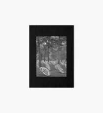 Art in the Park (black&white) Art Board Print